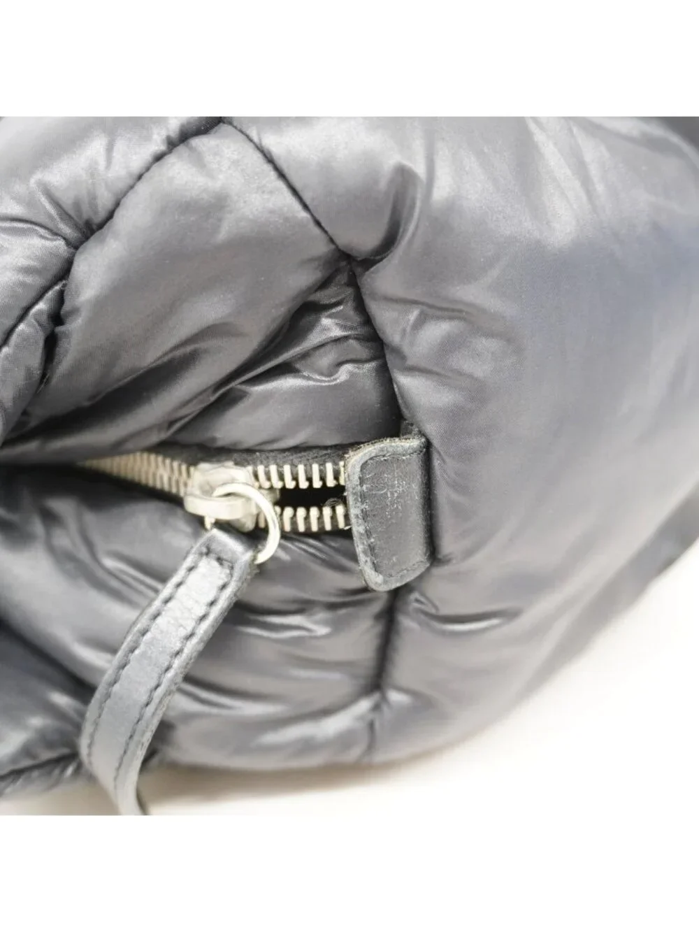 Chanel Tote Coco Cocoon Nylon Black Silver
